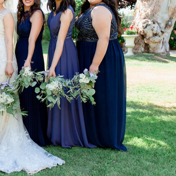 JJ’s House A Line V neck dress in Stormy - Picture 2 of 5